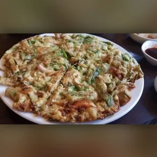 Seafood pancake