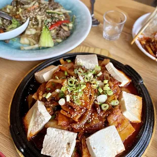 Tofu and Kimchi and Spicy Pork Belly