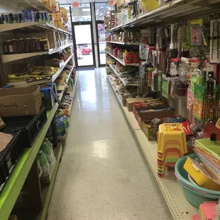 the aisle of a grocery store