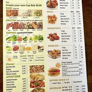 soups and chowder, menu