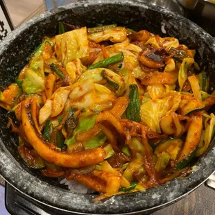 Spicy 20. Sizzling Squid Bibimbap