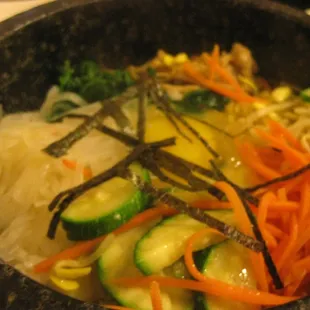 Vegetarian Dolsat Bibimbap  (raw egg on request, otherwise it's fried)