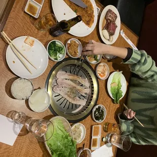 Korean bbq feast