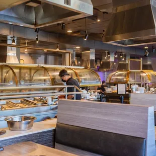 the kitchen and dining area