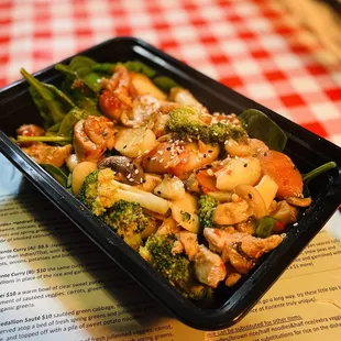 a plate of food on a table