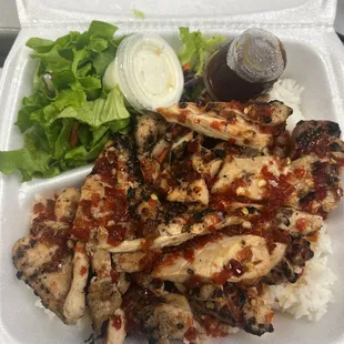 Chicken breast with spicy seasoning added