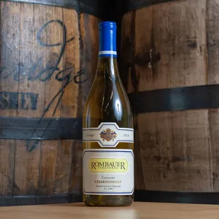 a bottle of wine on a table