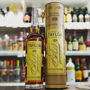 a bottle of taylor bourbon