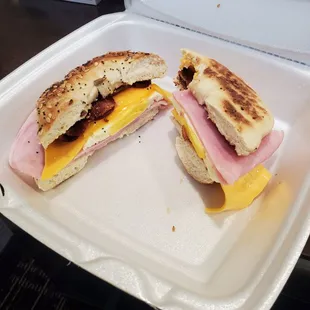 Overpriced and under rated. $7.00 for a cold cheap breakfast sandwich. The only highlight to this sandwich is the use of real eggs.