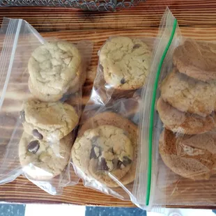 Cookies are always 4 for $1.00 ask for flavor availability.