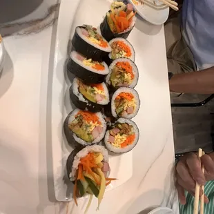 Gimbab: lotta veggies