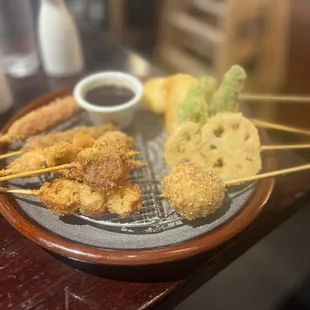 a plate of food on a table