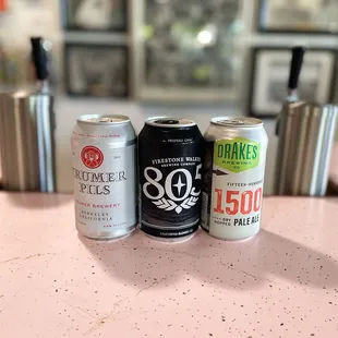 Canned and draft beer