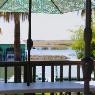 Rooftop seating with a river view!