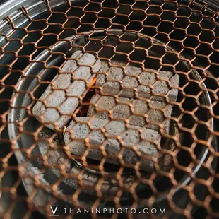 a closeup of the grill grate