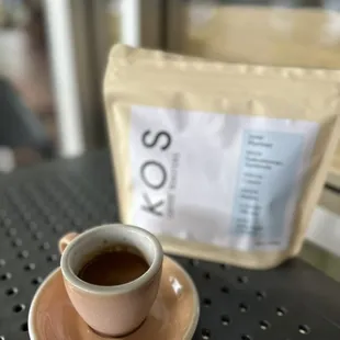 a cup of coffee on a saucer