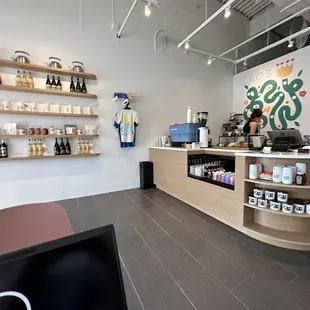 the coffee shop counter