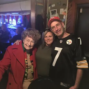 a man and woman posing for a picture