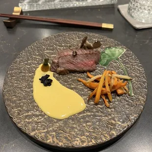 a plate of food on a table