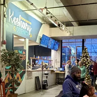 people eating at a restaurant