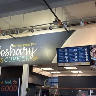 Sign and a quick menu glance