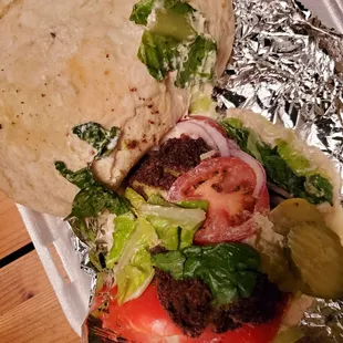 Falafel - way tastier than it looks in this photo
