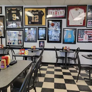 the interior of the restaurant