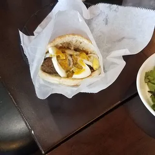 Falafel Sabich Sandwich