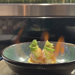 Flaming salmon belly