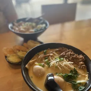 Chicken Tan Tan Men and Vegetable Tempura