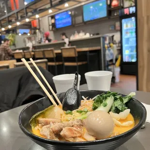 Chicken Tan Tan ramen sub ground chicken for grilled chicken