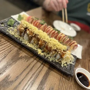 Front: Crazy Yellow Tail  Back: Jin&apos;s Roll Both were delicious!