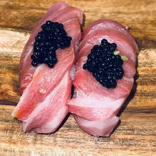 Blue fin with Sturgeon caviar.