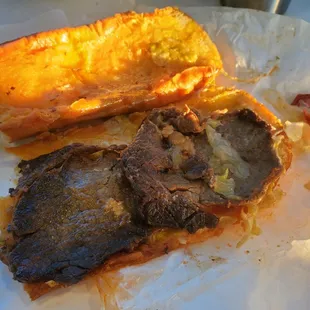 Definitely not a "Rib eye" steak sandwich- sucks!!