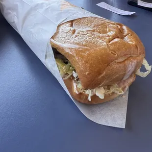 Ribeye Steak Sandwich, more than enough to feed two people!