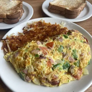 Kosta's Speciality Omelette Hash Browns Toast