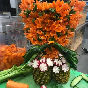 Food carvings in the making