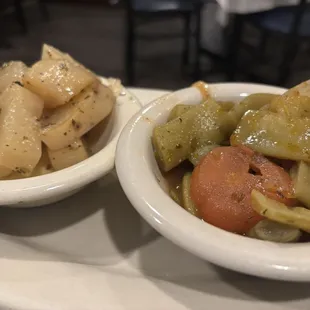 Potatoes and Green beans (accompanied the entree)