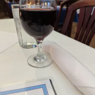 Greek wine $7 glass,yes