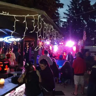 a group of people at a party