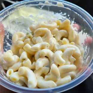 Side of macaroni salad (so small and not worth it, cup not even filled)