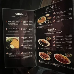 Partial menu
