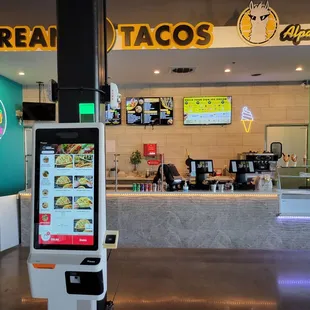 The kiosk at Kotaco eatery(Korean Tacos)
