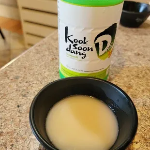 Makkeoli (Korean rice wine, this one is slightly sparkly! )