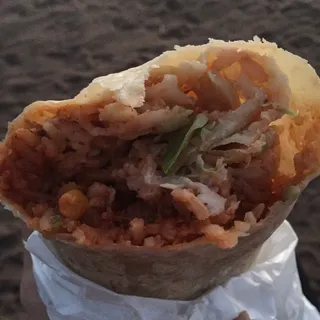 Shrimp chipotle burrito