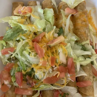 5 rolled tacos