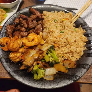 Steak and shrimp dinner combo