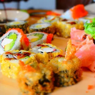 a variety of sushi