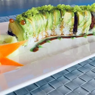 Tuna Crunch Roll Green Caterpillar Roll