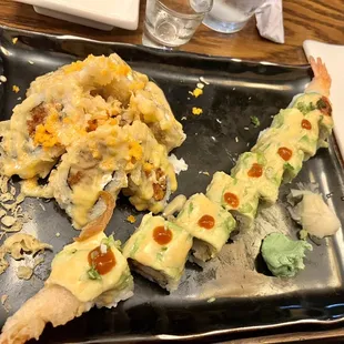 a plate of food on a table